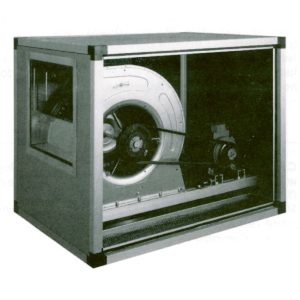 Centrifugal ventilator with isolated caisson, driven by belt, 2 velocities, 5000 m³/h