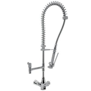 Nozzle stainless steel and faucet with mixer "Heavy-Duty" (exit MONO)