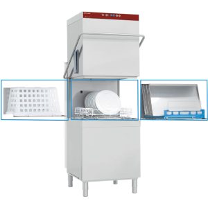 Hood dishwasher & battery, basket 600x500 mm + Watersoftener continuously