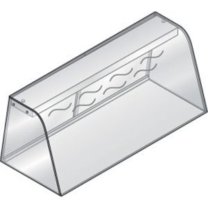 Display with warming elements (by resistance) closed with sliding doors
