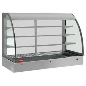 Element top and open display on 3 levels (with curtain), refrigerated, ventilated, 4x GN 1/1 (without hermetic unit)