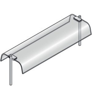 Superstructure with curved glass, double