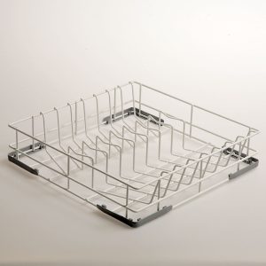 Basket for 14 plates in rilsanised steel