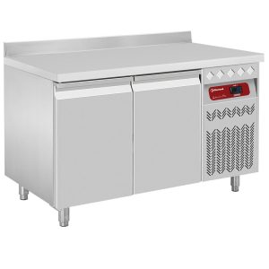 Wall-mounted ventilated refrigerated table, 2 doors GN 1/1, 260 litres