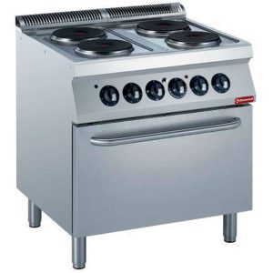 Electric stove 4 plates, electric oven GN 2/1