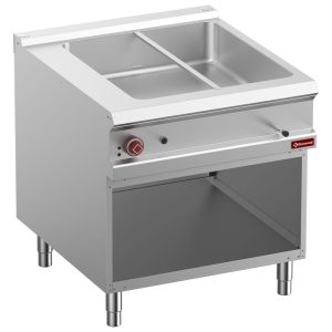 Electric bain marie 8x GN 1/3-150 mm, open cupboard