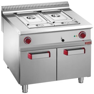 Electric bain marie 8x GN 1/3-150 mm, open cupboard