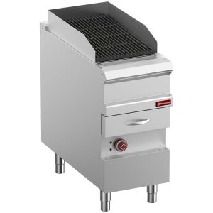 Electric steam grill, module 1/2, grid in cast iron "double sided"