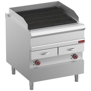 Electric steam grill, module 1/1, grid in cast iron "double sided"