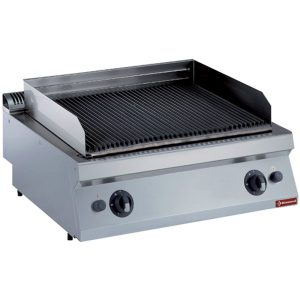 Gas grill in lava stone, iron grid 1 mod. -TOP-