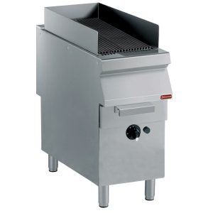 Gas grill, grill in cast iron, on pedestal