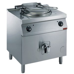 Gas kettle 100 liters, direct heating, on cupboard