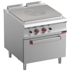 Solid top stove on gas oven