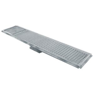Stainless steel floor drain channel 900x300, lateral discharge