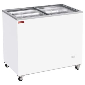Storage chest freezer, 303 liters, sliding lids on wheels
