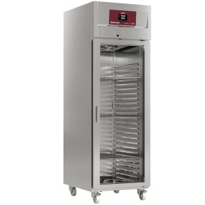 Ventilated freezer 700 liters, 1 glass door GN 2/1, on wheels