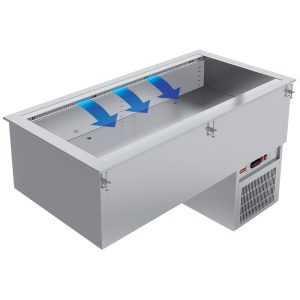Refrigerated basin element, ventilated, 5x GN 1/1