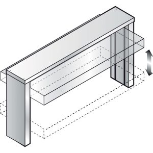 Superstructure with dome, automatic rise