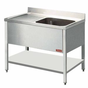 Sink 1 tub 600x500xh325, left drain surface