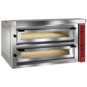 Electric pizza oven, 2x 6 pizzas 350mm - FULL refractory stone