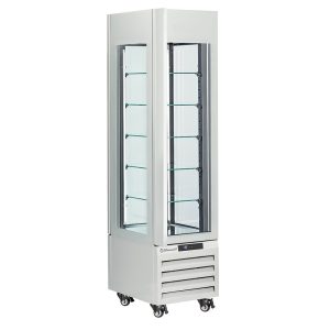 FULL vitrine 260 Lt., 5 glass levels, ventilated -ICE CREAM & PASTRY - WHITE