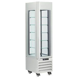 FULL vitrine 260 Lt., 5 glass levels, ventilated - PASTRY - WHITE