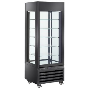 FULL vitrine 440 Lt., 5 glass levels, ventilated - ICE CREAM & PASTRY - BLACK
