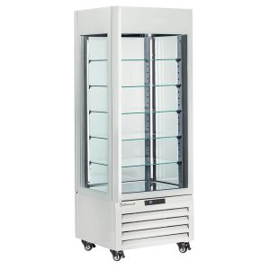 FULL vitrine 440 Lt., 5 glass levels, ventilated - ICE CREAM & PASTRY - WHITE