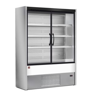 Ventilated refrigerated wall element, swing doors - GREY/WHITE