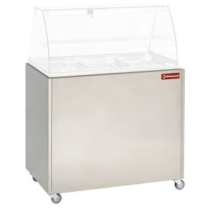 Stainless steel board, support for display VBE-311 on castors