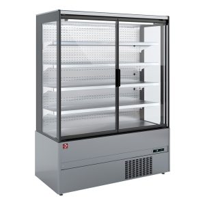 Refrigerated wall element, self-service, swing doors - FULL INOX