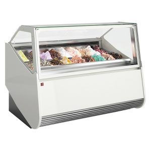 Ice cream counter with 24 stainless steel trays (360x165)