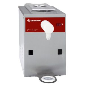 Refrigerated cream whipper in stainless steel, tank 5 L (150 L/h)