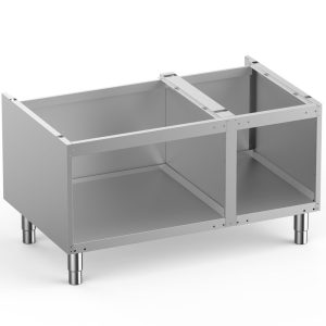 Open base on removable feet in stainless steel