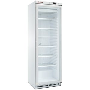 Freezer, static, glass door, 400 liters. white