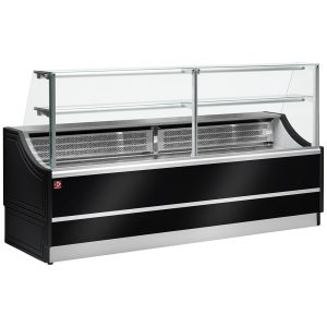 Refrigerated glass display - Neutral model  staight panel 90°, without storeroom