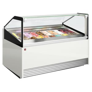 Ice cream counter with 24 stainless steel trays (360x165)