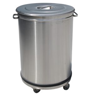 Dustbin with lid on wheels - 50 liters