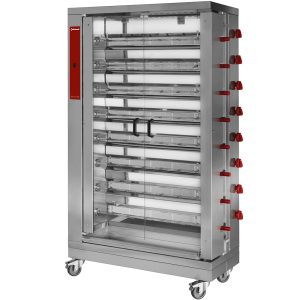 Chicken gas roaster, 8 spits (48 chickens)