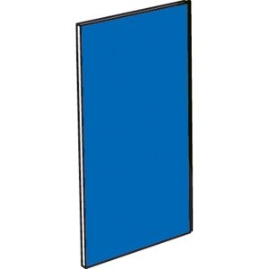 Cover panel frontal in blue external corner 45°
