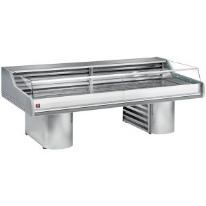 Refrigerated display counter with glass " Self-Service ", on bases