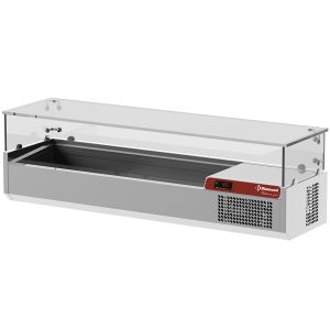Saladette with glass 1400 mm.