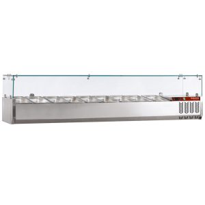 Refrigerated structure 9x GN 1/3 - 150 mm, with sneezeguard
