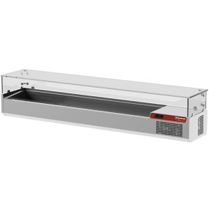 Saladette with glass 2000 mm.