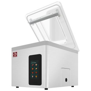 Vacuum machine, stainless steel tank 370x350xh150 mm. 16 m3/h TOUCH screen