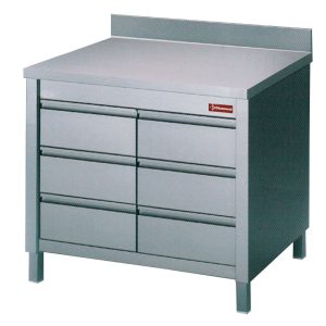 Table on cupboard with 6 drawers GN1/1
