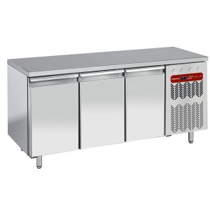 Ventilated freezing table, 3 doors GN 1/1