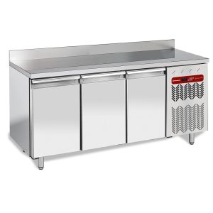 Wall freezing table, ventilated, 3 doors GN 1/1, 405 liters