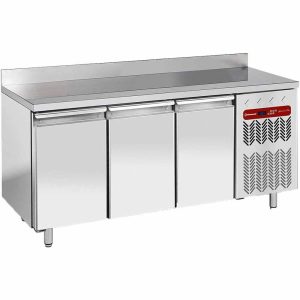 Wall freezing table, ventilated, 3 doors EN 600x400, 550 liters