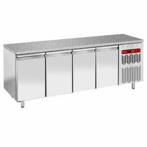 Freezing table, ventilated, 4 doors EN 600x400 - Granite top